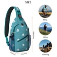 thumbnail image 4 of Ocean Map and Compass Design Lightweight Hiking Sling Backpack with Multi-Layer Storage Durable and Fashionable for Coastal Travel Outdoor Use, 4 of 6