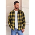 thumbnail image 2 of COOFANDY Mens Flannel Shirts Long Sleeve Button Down Shirt with Pocket Casual Shirts Work Shirts for Men, 2 of 6