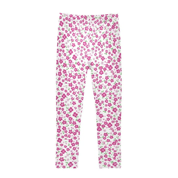 joogoo Girls' Leggings Floral Pattern Yoga Pants 6T