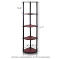 thumbnail image 6 of Pemberly Row Turn-N-Tube Wood 5 Tier Corner Display Rack in Dark Cherry/Black, 6 of 6
