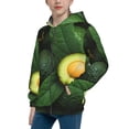 thumbnail image 2 of Picia Fresh Avocados for Boys Fashion Full-zip Hoodies & Sweatshirts with Kangaroo Pocket,Zip-up Hooded Sweatshirt for Kid, Moisture Wicking & Breathable-Small, 2 of 6