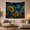 Space Sunflowers, variant on Sunflower Field Beside a Reflective Lake, Serene Celestial for Nature Lovers, Botanical Wall Art, Housewarming Gift, Tapestry Wall Hanging for Bedroom and Living Room