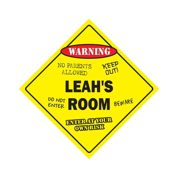 SignMission X-Leahs Room 12 x 12 in. Crossing Zone Xing Room Sign - Leahs