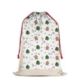 thumbnail image 3 of Christmas Bags Drawstring,White Christmas Gingerbread Man Pattern Large Xmas Christmas Gift Bags,Reusable for Xmas and New Year Party Favors and Supplies,27.6" X 19.7", 3 of 6