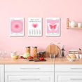 thumbnail image 2 of Pink Wall Decor Art Set of 3 - Angel Aura Number Motivational Wall Art, Girls Pink Love Butterfly Canvas Paintings Prints for Room Decor, Living Room, Bedroom - 12x16 in Framed, 2 of 6
