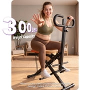 Evitormill Squat Machine with Timer, Foldable 2-in-1 Adjustable Squat Assist Trainer Machine , 330lbs Support, Black