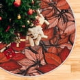 thumbnail image 3 of FMSHPON Autumn Red Leaves Xmas Christmas Tree Skirt Stand Mat for Holiday Party Decoration Indoor Outdoor 48 inches, 3 of 6