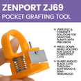 thumbnail image 4 of Zenport ZJ69 Professional Pocket Grafting Tool for Twigs, Orange, 4 of 5