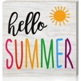 thumbnail image 1 of Hello Summer Sign Wooden Farmhouse Hello Summer Block Sign Rustic Sun Sign Tiered Tray Decor 6 x 6 Inch for Summer Home Indoor Outdoor Decoration Supplies (Light Color), 1 of 7