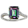 thumbnail image 2 of Star K � Big Stone Octagon Emerald Cut 10x8 Mystic Topaz Bypass solitaire ring, 2 of 9