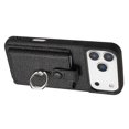 thumbnail image 3 of Compatible For iPhone 17 Pro Max Case with Ring Kickstand Drawing Type Card Slots Leather Back Cover_c*, 3 of 5