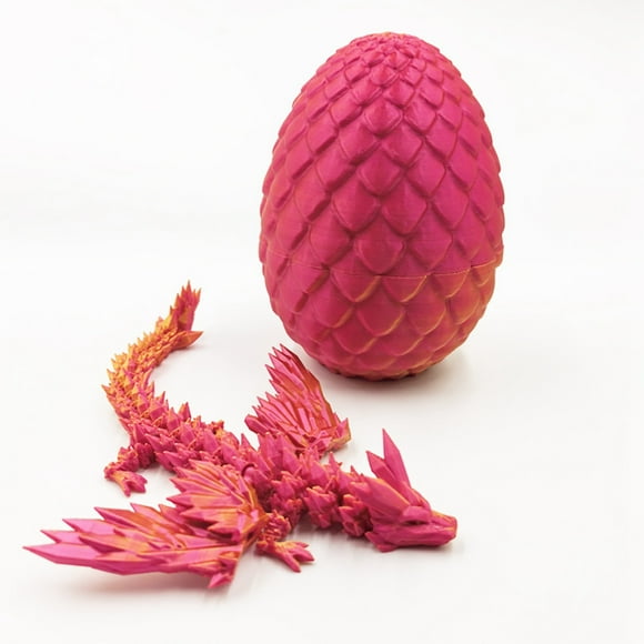 NAOJIE 3d Printed Dragon,Dragon,Dragon Toys,Fidget Toys,3d Printed Toys,3d Printed Dragon Eggs with Dragon Inside,Executive Dragon Fidget Desk Toys for Gifts,Home Office Decor -Pink