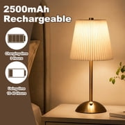 DAYBETTER Cordless Table Lamp 2 Pack, 3 Color Temperatures & Rechargeable, Table Lamp with Stepless Dimming for Bedroom, Living Room, Reading