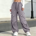 thumbnail image 2 of Bovxnpu Girls Summer Wide Leg Pants Solid Girls Summer Thin Bow Elastic Waist Wide Leg Casual Sports Pants, 2 of 7