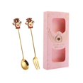 thumbnail image 3 of Juego de Cubiertos de Navidad perfecl Utensilios de Acero Inoxidable alce rosa, 3 of 8