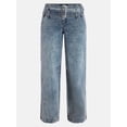 thumbnail image 5 of Madden NYC Wide Leg Jeans with Grommet Belt, 31.5” Inseam, Sizes 00-18, 5 of 5