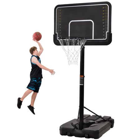 LYPER Portable Basketball Hoop & Goal with Vertical Jump Measurement  Outdoor Basketball System with 6.6-10ft Height Adjustment for Youth  Adults