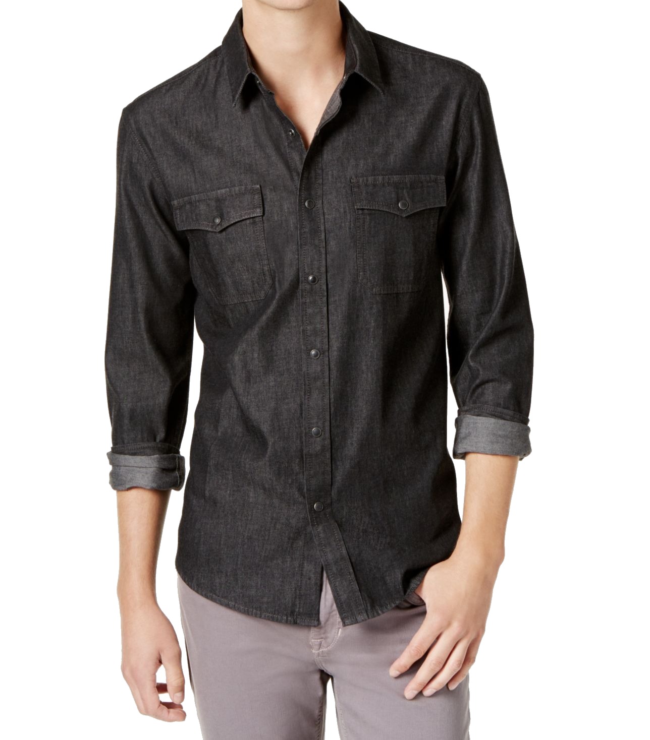 men's black button down dress shirts