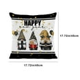 thumbnail image 3 of Floleo Happy New Year Cheers Gnome Throw Pillow Covers, 18 x 18 Inch Winter Holiday Celebrate Party Cushion Case Decoration for Sofa Couch, 3 of 6