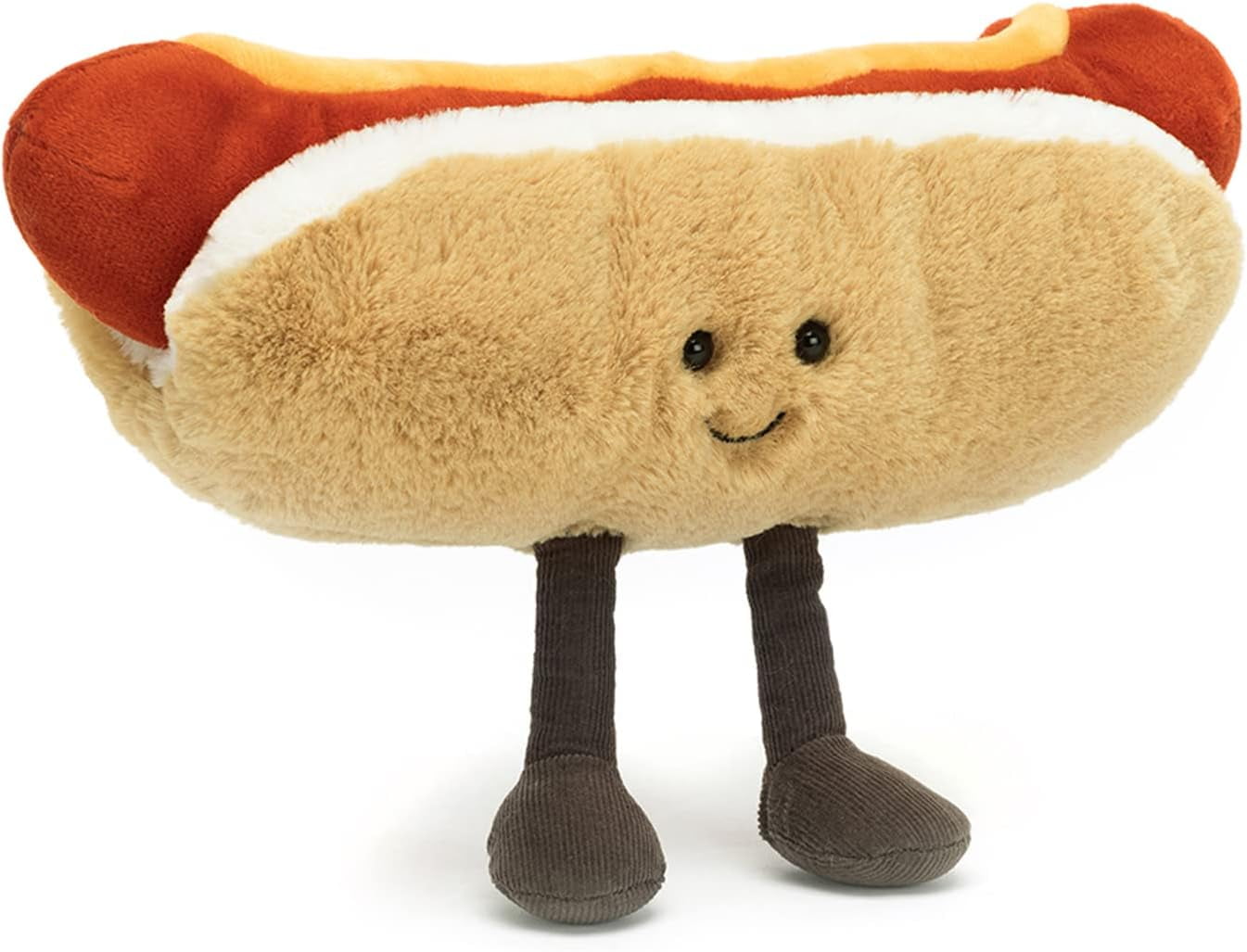 Jellycat Amuseables Hot Dog Stuffed Toy, 10 inches - Food Plush - Fun Gift Idea
