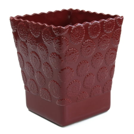 - Allure Stella Red Ceramic Square Wastebasket