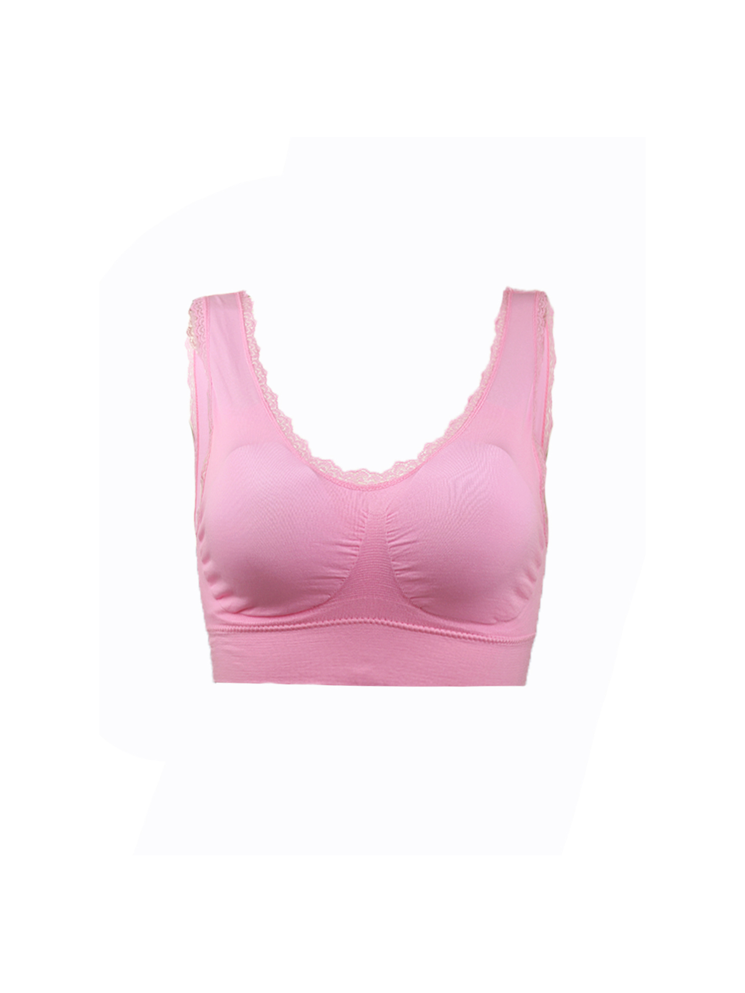 Allegra K Women's Removable Pads Seamless Wirefree Sleep Vest Tops Bra