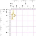 thumbnail image 2 of 14k Yellow Gold, Small Initial Capital Letter P Pendant Charm Created CZ 8mm Wide NO Necklace, 2 of 8