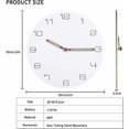 thumbnail image 2 of Colgante de pared de madera, reloj redondo silencioso, reloj de pared moderno y delgado, decoración, 30cm de espesor, 5mm, blanco, 2 of 5