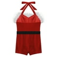 thumbnail image 6 of YiZYiF Kids Girls Christmas Dance Bodysuit Mrs Santa Claus Ballet Dance Leotard Xmas Party Dress Up Red 8, 6 of 7