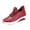 Red, variant on Winter Low Snow Boots for Women Slip on Plush Lined Warm Loafers Comfortable Mom Shoes with Arch Support Outdoor Waterproof Walking Shoes
