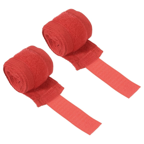 Uxcell Boxing Hand Wraps, 2 Pcs 98 Inch Elastic Boxing Wraps Cotton Fist Mitts Wrist Straps Protection, Red
