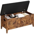 thumbnail image 1 of Qinaqin 39.4 inch de Profundidad Madera Almacenamiento Bench con U Shaped Cut Out Pull y Seguridad cm Alturainge. Shoe Seat Cojín para Entryway Dormitorio Living Room, 1 of 7