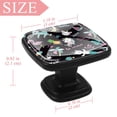 thumbnail image 3 of 4 Pcs Square Cabinet Handle Cupboard Knob Drawer Pulls Handle Unicorn Drawer Knobs with Screws Furniture Decoration, 3 of 5