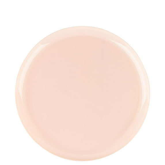 EcoQuality 8.6" inch Round Pink Disposable Plastic Plates - Heavy Duty Large Disposable Charger Dinner Plate Weddings, Serveware, China Like Salad Party Plates (100 Pack)