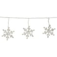 thumbnail image 6 of 100 Clear Twinkling Snowflake Icicle Christmas Lights - 8.6 ft White Wire, 6 of 7