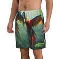thumbnail image 2 of Logiee Flying Parrots In Jungle Print Mens Swim Trunks Quick Dry Board Shorts,Breathable Hawaii Beach Shorts Swimwear Bathing Suits-Large, 2 of 6