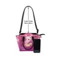 thumbnail image 4 of Lsque Cute Pink Axolotl A Pattern Leather Rivet Shoulder Bag – Elegant Genuine Leather & Microfiber PU Crossbody with Detachable Adjustable Strap, 4 of 5