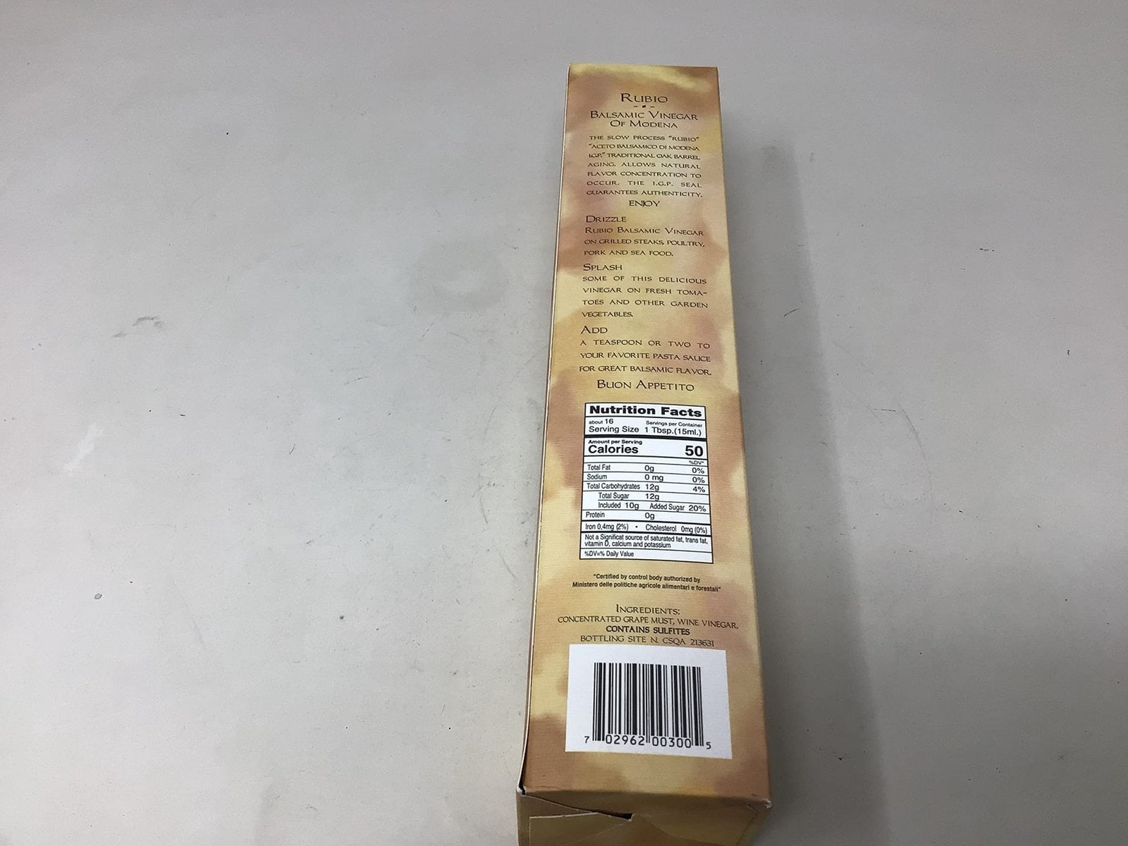 Rubio IGP 12-Year Aged Balsamic Vinegar of Modena 8.5oz