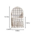 thumbnail image 3 of Leodye 1pcs Middle Wall Hanging Organizer Bag, Linen Fabric Door Hanging Storage Basket with Pockets, Waterproof Bin for Kitchen, Bedroom, office-9.06x3.54x15.75in, 3 of 6