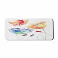 thumbnail image 1 of Watercolor Flower Computer Mouse Pad, Summer Flowers in Retro Style Painting Effect Nature is Art, Rectangle Non-Slip Rubber Mousepad X-Large, 35" x 15" Gaming Size, Orange Blue Red, by Ambesonne, 1 of 2