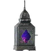 Tea Light Candle Lantern - Hanging Purple Temple Tea Light Candle Lantern
