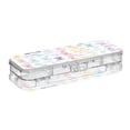 thumbnail image 2 of Plastic Pencil Box Large Capacity Pencil Boxes Clear Boxes with Snap-Tight Lid Stylish Office Supplies Storage Organizer Box Cute Pastel Dog Bone Pattern, 2 of 7