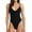 Black, variant on WREESH Womens One Piece Swimsuit Solid Color Swim Suits Fashion Bikini Set Swimsuit Two Filled Soild Swimwear Beachwear Sleeveless Bathing Suits Green