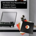 thumbnail image 5 of 20Pcs Paper Vinyl Record Sleeves 7" Paper Sleeves Protection Paper Covers for Singles Vinyl Records Square Outer Album Covers Vinyl Jacket Covers with Holes for Storage (Black), 5 of 7
