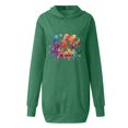 thumbnail image 5 of Baqcunre Hoodie Dress For Women Casual Pocket Love Letter Print Hooded Sweatshirt Dress(Green S-XXL),Womens Sweatshirt Womens Hoodies Graphic Hoodies Valentine'S Day Shirts For Women, 5 of 6