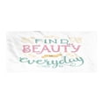 thumbnail image 1 of Saying Gym Towel, Colorful Find the Beauty in Everyday Writing with Curls, One-Sided Quick Dry Microfiber for Beach Fitness & Swimming, 60" x 30", Wh,te Multicolor, by Ambesonne, 1 of 2