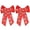 Red, variant on Gustave 2Pcs Christmas Bows 8”x13” Large Velvet Plaid Bow Christmas Tree Wreath Ornaments with Glitter Edge for Xmas Holiday Party Home Outdoor Decoration - Striped Red