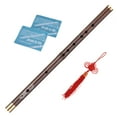thumbnail image 1 of Professional Black Bamboo Dizi Flute Traditional Handmade Chinese Musical Woodwind Instrument Key of C Study Level, 1 of 6