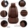 thumbnail image 5 of Tuqiang Car Seat Covers Leather Full Set for Mercedes-Benz for CLS220 2006-Present Airbag Compatible Waterproof Front and Back Seat Protectors Coffee, 5 of 7