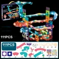 thumbnail image 2 of Magic Led Light Magnet Blocks Learning Educational Marble Run Race Magnetic Glowing for Girls and Boys Birthday Party Gifts Wangyu, 2 of 6